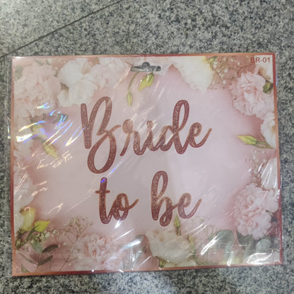 Arjoos | Bride To Be Gold Glitter Cursive Letter Banner