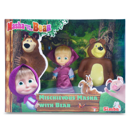 Arjoos  |"Adorable Adventures: Masha and the Bear Doll Set - 12cm"