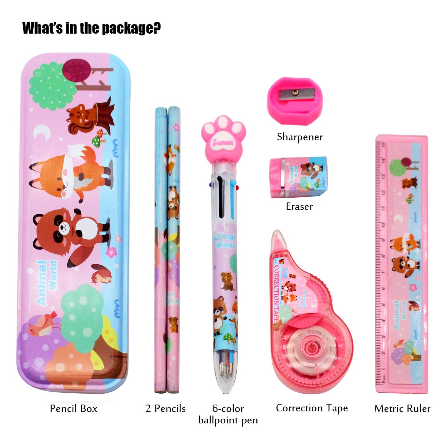 Arjoos | Animal World-Stationary Set for Kids