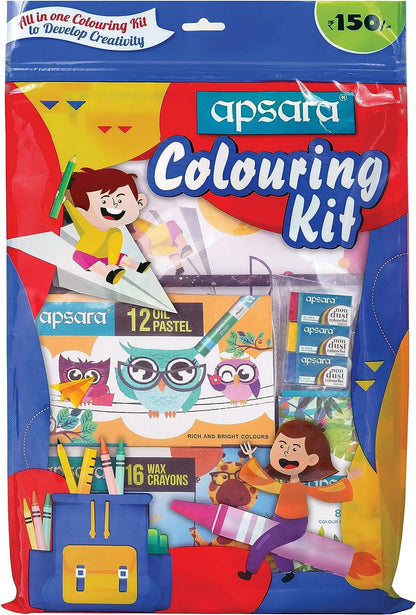 Arjoos | Apsara Colouring Kit |Complete Drawing Set |Fun Birthday Gift |Fun Children's Gift | 1 pack