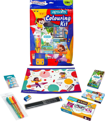 Arjoos | Apsara Colouring Kit |Complete Drawing Set |Fun Birthday Gift |Fun Children's Gift | 1 pack