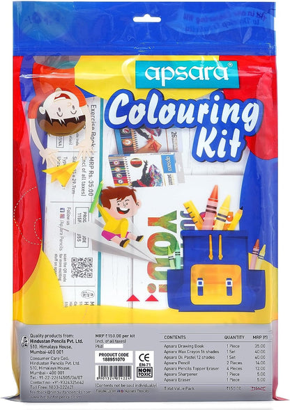 Arjoos | Apsara Colouring Kit |Complete Drawing Set |Fun Birthday Gift |Fun Children's Gift | 1 pack