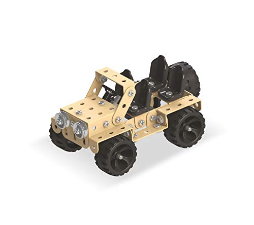 Arjoos | Mechanix Safari Building and Construction | 155 Pieces in The Game | Can Make 5 Different Safari Cars Models |  Set for Boys and Girls |  high quality steel | Ages 3, 4, 5, 6, 7 | Travel Toys | Multicolour