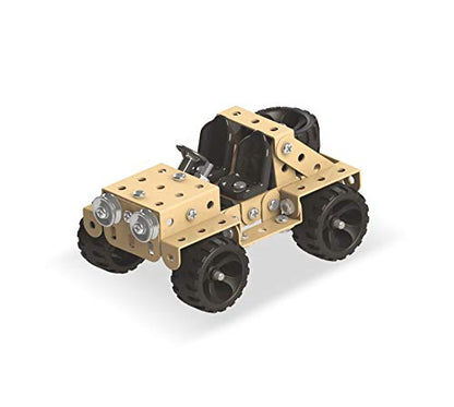 Arjoos | Mechanix Safari Building and Construction | 155 Pieces in The Game | Can Make 5 Different Safari Cars Models |  Set for Boys and Girls |  high quality steel | Ages 3, 4, 5, 6, 7 | Travel Toys | Multicolour