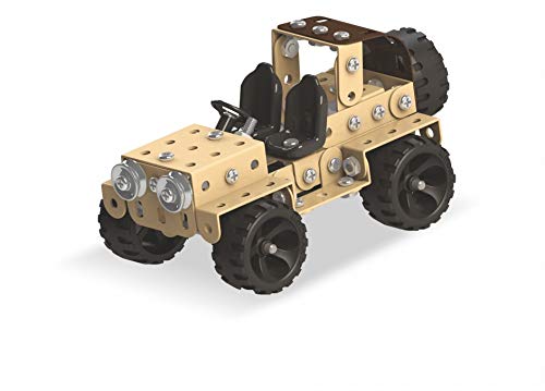 Arjoos | Mechanix Safari Building and Construction | 155 Pieces in The Game | Can Make 5 Different Safari Cars Models |  Set for Boys and Girls |  high quality steel | Ages 3, 4, 5, 6, 7 | Travel Toys | Multicolour