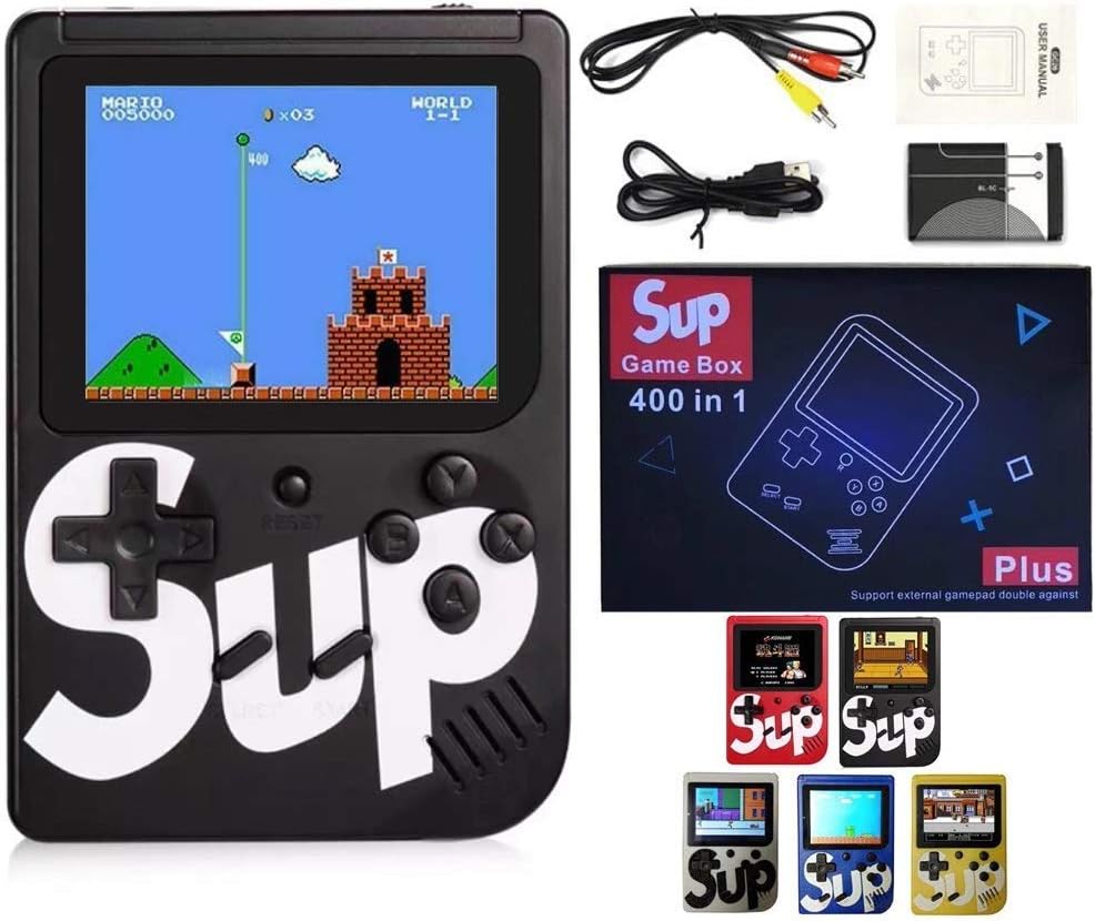 Arjoos | SUP Game Box Plus 400 in 1 | Retro Games | UPGRADED VERSION | mini Portable Console Handheld Gift (Multicolour) | both boys and girls | Toys  for kids