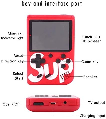 Arjoos | SUP Game Box Plus 400 in 1 | Retro Games | UPGRADED VERSION | mini Portable Console Handheld Gift (Multicolour) | both boys and girls | Toys  for kids