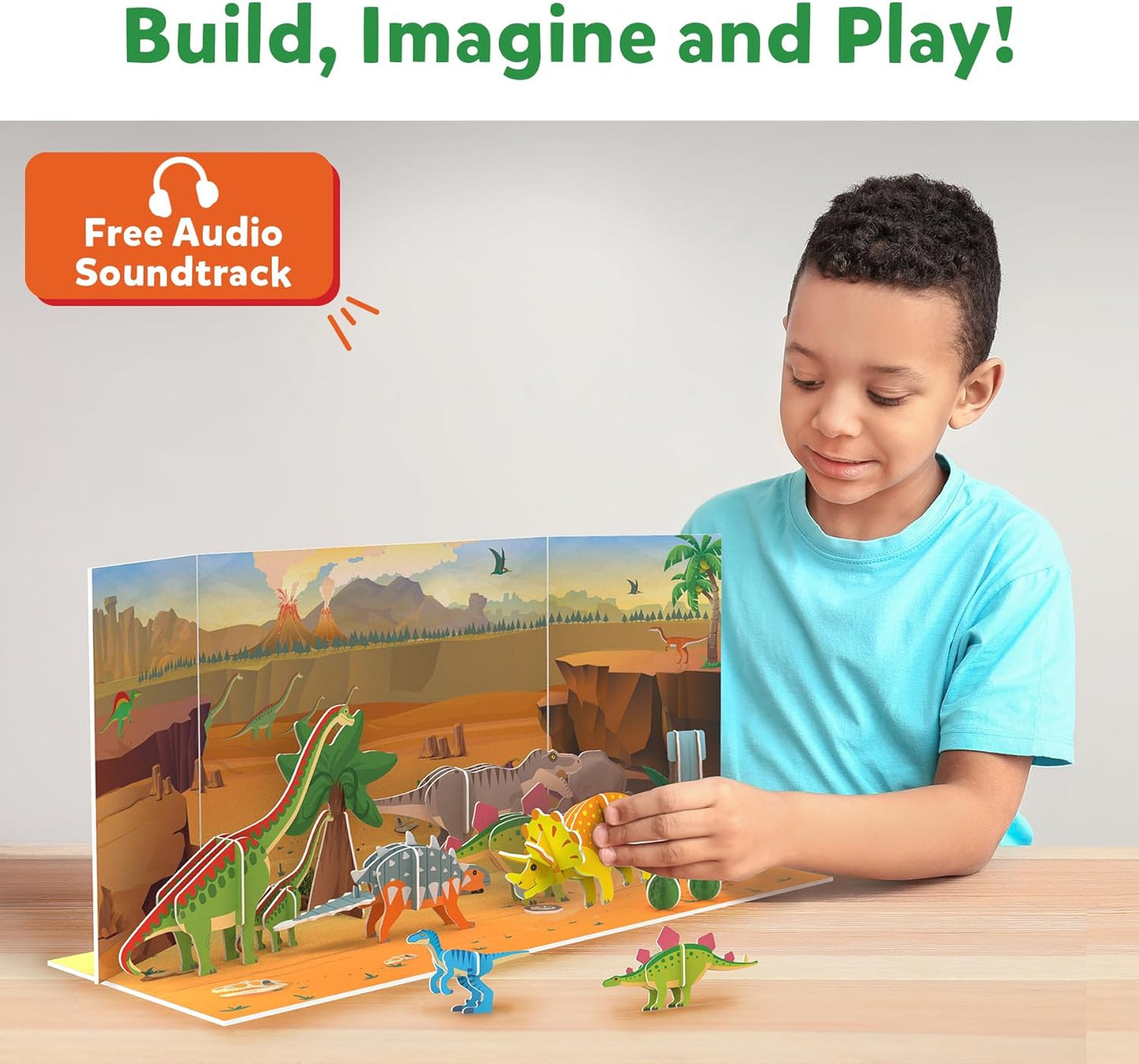 Arjoos | Skillmatics Stem Building Toy | My World Land Of Dinosaurs Gifts For Kids | Ages 3 to 7 |  Fun Learning & Educational Playset For Preschool Kids | for Both boys and girls