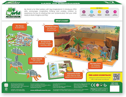 Arjoos | Skillmatics Stem Building Toy | My World Land Of Dinosaurs Gifts For Kids | Ages 3 to 7 |  Fun Learning & Educational Playset For Preschool Kids | for Both boys and girls