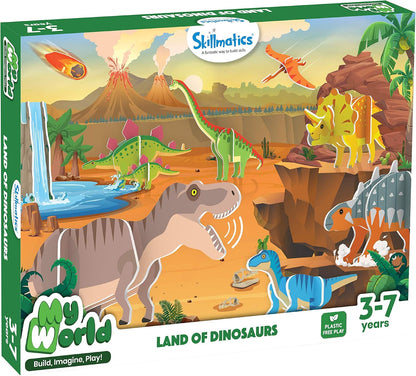 Arjoos | Skillmatics Stem Building Toy | My World Land Of Dinosaurs Gifts For Kids | Ages 3 to 7 |  Fun Learning & Educational Playset For Preschool Kids | for Both boys and girls