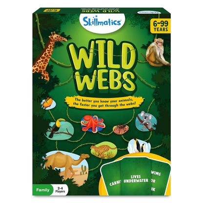 Arjoos | Skillmatics Board Game - Wild Webs | Animal Learning Game | Gifts | Family Friendly Games for Ages 6 and Up Years| for kids | for Both boys and girls