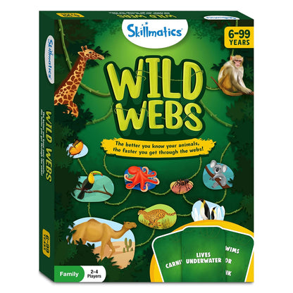 Arjoos | Skillmatics Board Game - Wild Webs | Animal Learning Game | Gifts | Family Friendly Games for Ages 6 and Up Years| for kids | for Both boys and girls