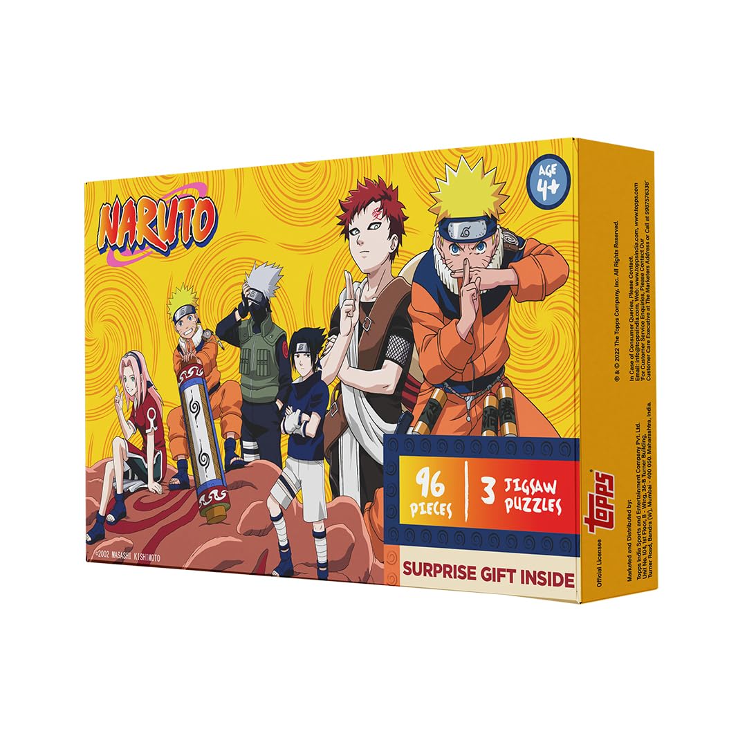 Arjoos | Naruto Jigsaw Puzzles Bundle  (96 pieces) - 3 In 1 | Return Gifts for Kids | 4+years