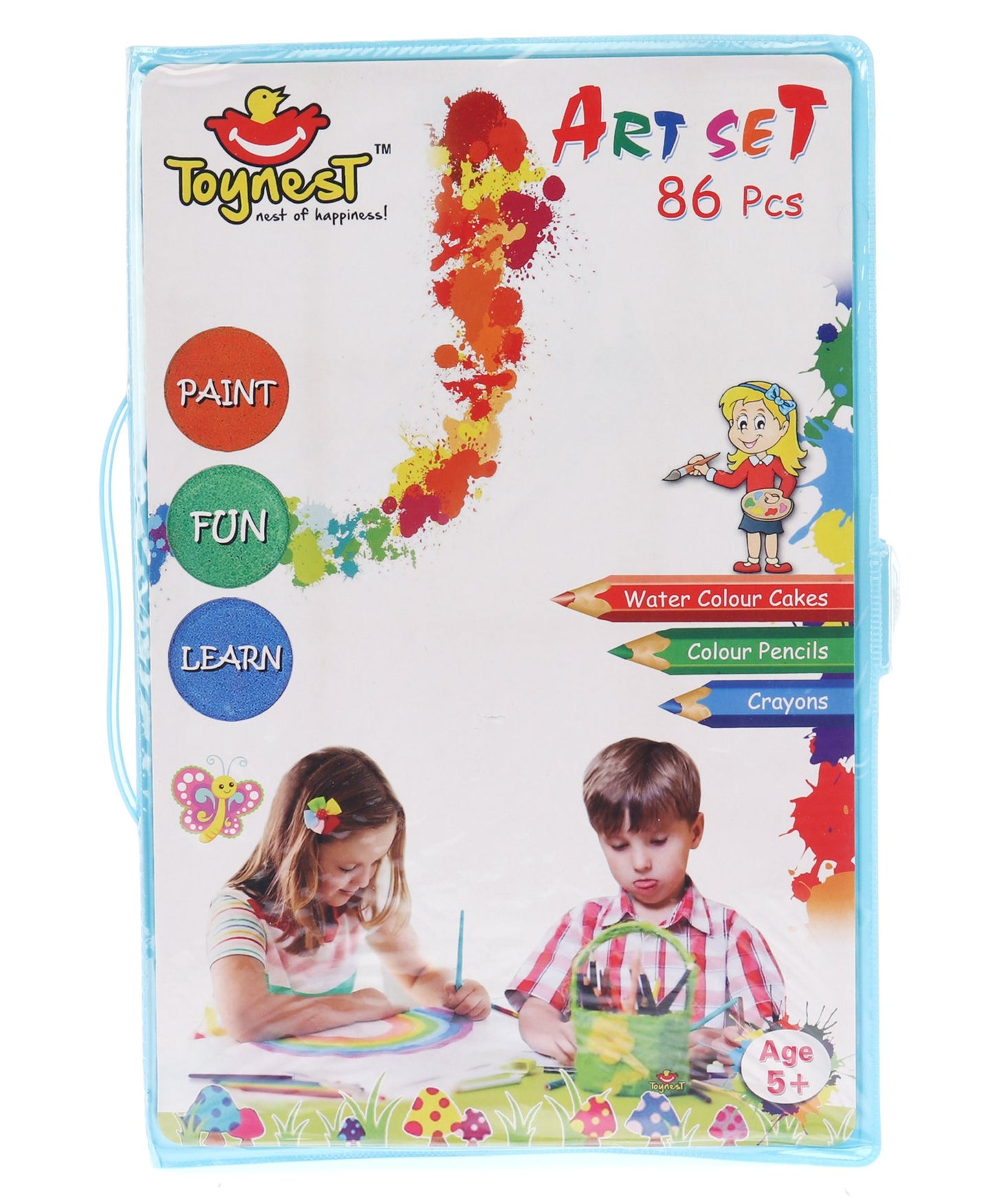 Arjoos | Art Set - 86-Piece | Art Drawing Crayon & Water Colour Set | Perfect for Artists of All Ages | Birthday Gifts For Kids - ( Ages - 5+ Years )