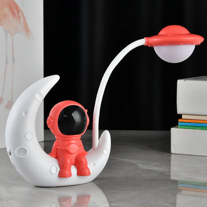 Arjoos | Astronaut LED Desk Lamp Reading Table Light Space Man Moon Night Light with USB Rechargeable for Kids (1 pcs)