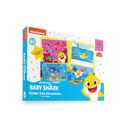 Arjoos | Baby Shark Under Sea Adventure Puzzle - 120 Pieces, Educational & Fun Toy for Boys and Girls, Perfect for Kids Ages 4+, Ocean-Themed Activity | Return Gifts for Kids - Pack of 1