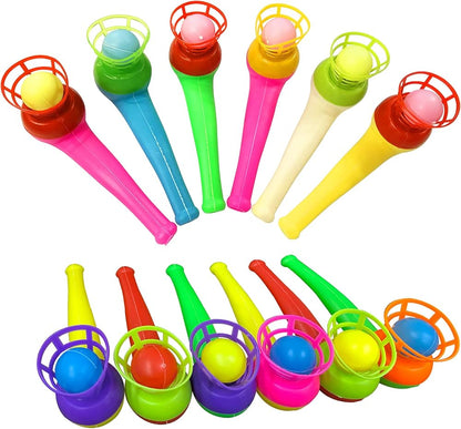 Arjoos | Ball Blowing Toy Floating Blow Pipe Balls for Kids | Boys Girls Toys Blowing Ball Party | Magic Blow Pipe Floating Ball | Creative Magic Blowing Ball Toy Party Game for Kids & Adults | (Random Colour) 5 pcs