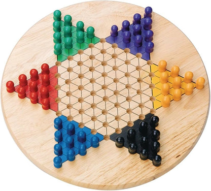 Arjoos | Chinese Checkers | Sharpen Your Memory | Skill Game | Wood Material | Game for Kids | Ages 1 to 5 +  | Toys  for kids | Multicolour Variant