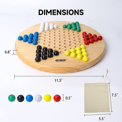 Arjoos | Chinese Checkers | Sharpen Your Memory | Skill Game | Wood Material | Game for Kids | Ages 1 to 5 +  | Toys  for kids | Multicolour Variant