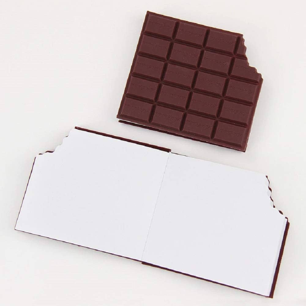 Arjoos | Chocolate Shaped Personal Desk Notepad | Memo Book Small Diary | Chocolate Shape Cover of a Memo pad | Notepad with 52 pages (Chocolate Notebook)(Brown) | For Both Boys and Girls