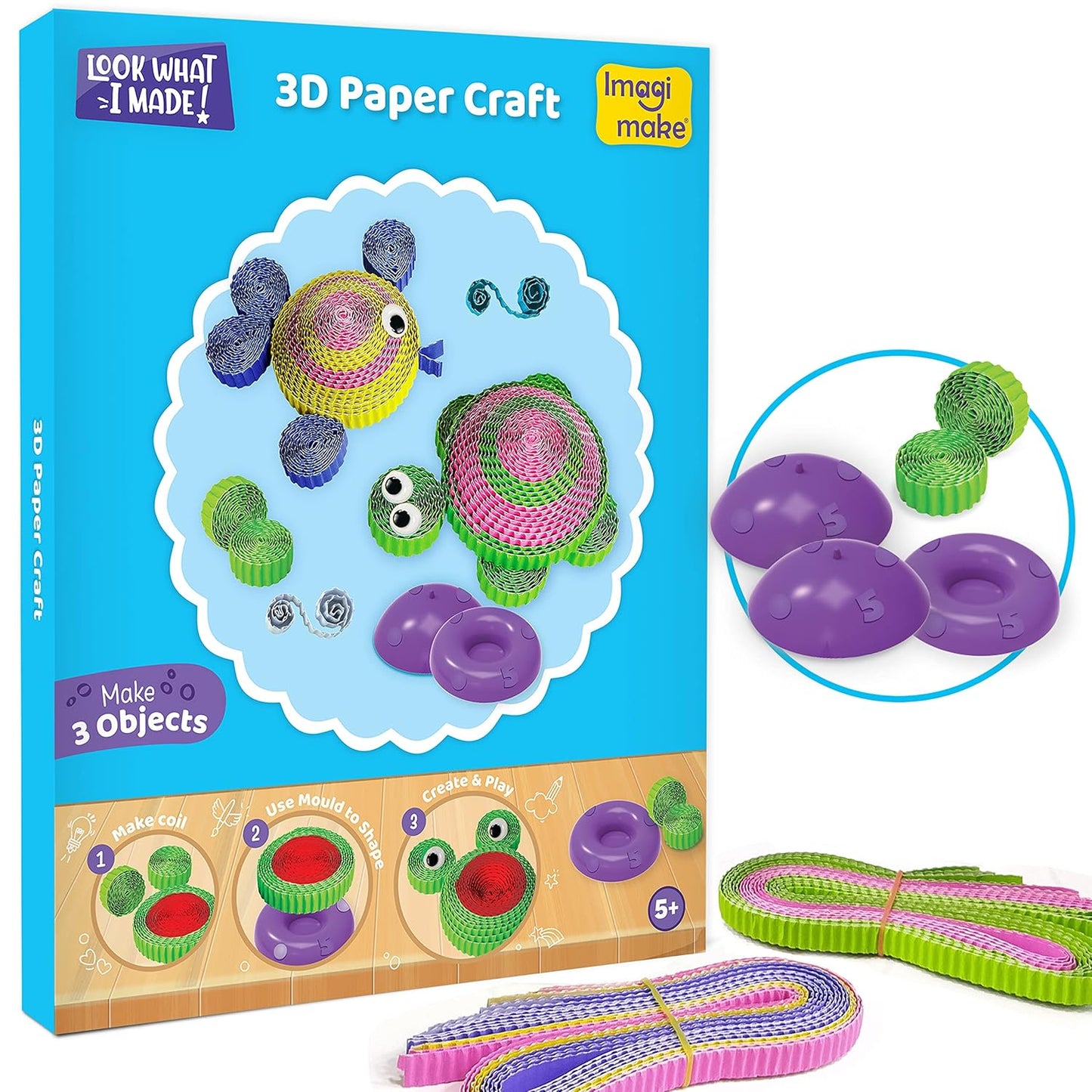 Arjoos |  Clay 5-In-1 Awesome Craft Kit | 5 Craft Techniques- 15+ Projects | Arts And Crafts Kids For Kids | Birthday Gifts for Kids  - Age - 5+Years