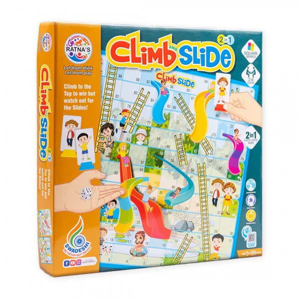 Arjoos | 2 In 1 Climb Slide Double Sided Playing Board | Fun & Safe for Little Adventurers |  Double Sided Playing Board| Birthday Gifts for Kids - Age - 4+Years