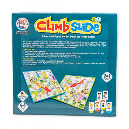 Arjoos | 2 In 1 Climb Slide Double Sided Playing Board | Fun & Safe for Little Adventurers |  Double Sided Playing Board| Birthday Gifts for Kids - Age - 4+Years