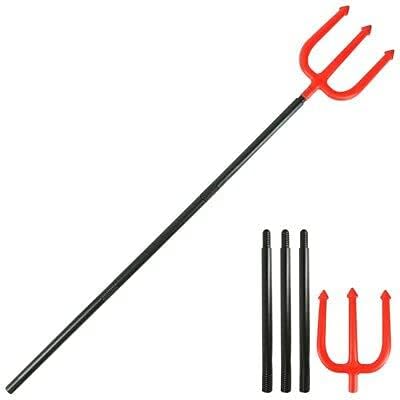 Arjoos | Devil Pitchfork Devils Demon Cosplay Trident Prop | Halloween Fake Devils Fork for Halloween & Cosplay Outfits | Halloween Party Supplies