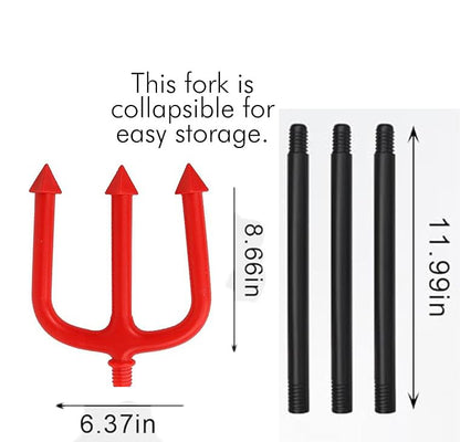 Arjoos | Devil Pitchfork Devils Demon Cosplay Trident Prop | Halloween Fake Devils Fork for Halloween & Cosplay Outfits | Halloween Party Supplies