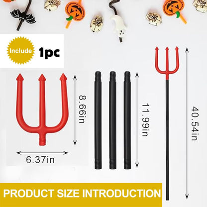 Arjoos | Devil Pitchfork Devils Demon Cosplay Trident Prop | Halloween Fake Devils Fork for Halloween & Cosplay Outfits | Halloween Party Supplies