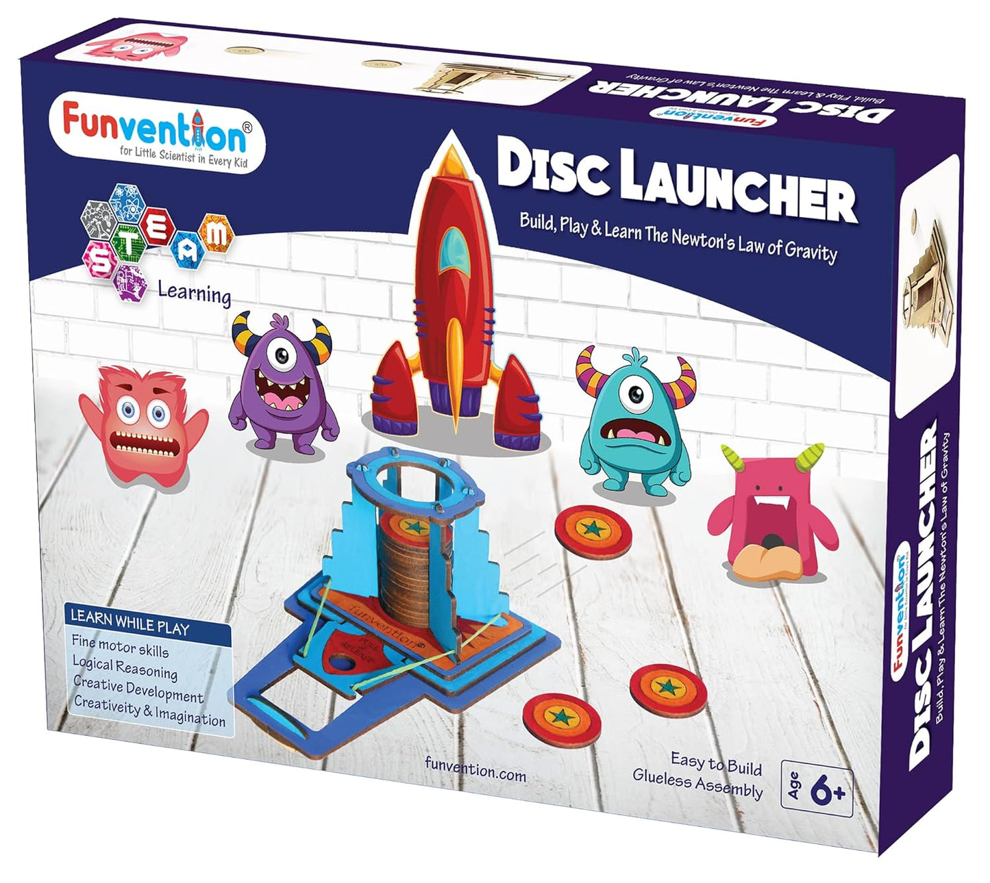 Arjoos | Disc Launcher DIY Shooting Game STEM Learning Toy | Little Scientist in Every Kid - Disc Launcher  | Birthday Gifts for Kids | (Ages 6+)