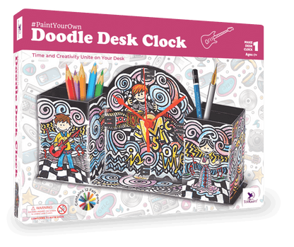 Arjoos | Doodle Desk Clock - Doodle Art Kit For Kids | Craft Kit for Kids | Learning Activity Games, DIY Toys, DIY Craft Kit | Birthday Gifts for Kids - Age - 7+Years