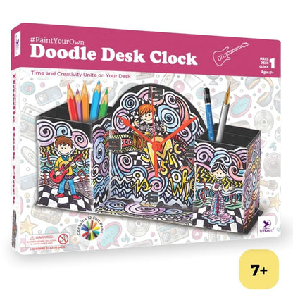 Arjoos | Doodle Desk Clock - Doodle Art Kit For Kids | Craft Kit for Kids | Learning Activity Games, DIY Toys, DIY Craft Kit | Birthday Gifts for Kids - Age - 7+Years