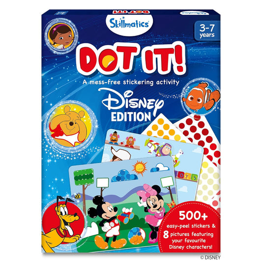 Arjoos | Dot It Disney Edition - Paper Art Activity | Mess-Free Sticker Art for Kids | Craft Kits, DIY Activity, Scrapbooking, Gifts | Birthday Gifts for Kids - Age - 3+Years