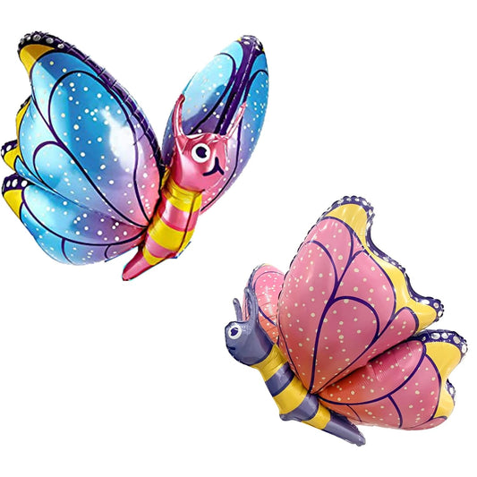 Arjoos | Dragonfly Butterfly Foil Balloons | Cute Flying Insect Balloons Fairy Jungle Theme Party Decor Balloons for Baby Shower Child Birthday Party Supplies | Party supplies Kit For Birthday Parties - ( Pack of 1 )