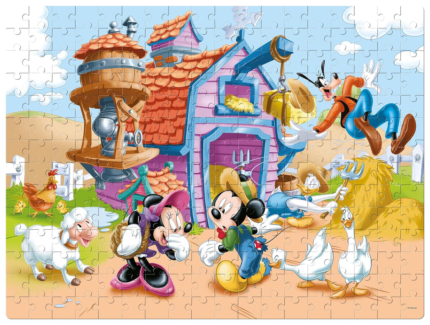 Arjoos | Frank Disney Mickey Mouse - at The Farm Jigsaw Puzzle (250 Pieces) for Kids Above 8+ Years - Fun & Challenging Brain Booster Games | Educational Puzzle for Focus and Memory | Both Boys and Girls