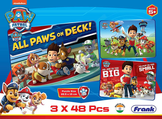 Arjoos | Frank Paw Patrol (48 Pieces) 3 in 1 Jigsaw Puzzle for Kids Above 5+ Years - Fun & Challenging Brain Booster Games - for Focus and Memory | Both Boys and Girls