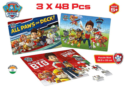 Arjoos | Frank Paw Patrol (48 Pieces) 3 in 1 Jigsaw Puzzle for Kids Above 5+ Years - Fun & Challenging Brain Booster Games - for Focus and Memory | Both Boys and Girls