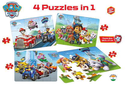 Arjoos | Frank Paw Patrol - A Set of 4 Jigsaw Puzzle for Kids Above 3+ Years - Fun & Challenging Brain Booster Games - for Focus and Memory  | Both Boys and Girls