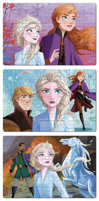 Arjoos | Frank Disney Frozen 2 (48 Pieces) 3 in 1 Jigsaw Puzzle for Kids above 5+ Years - Fun & Challenging Brain Booster Games - for Focus and Memory | Both Boys and Girls