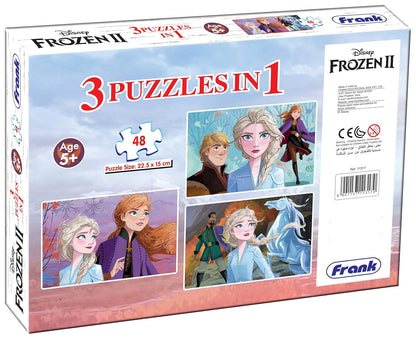 Arjoos | Frank Disney Frozen 2 (48 Pieces) 3 in 1 Jigsaw Puzzle for Kids above 5+ Years - Fun & Challenging Brain Booster Games - for Focus and Memory | Both Boys and Girls