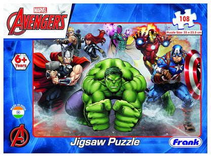 Arjoos | Frank Marvel Spider-Man Jigsaw Puzzle (108 Pieces) for Kids Above 6+ Years - Fun & Challenging Brain Booster Games - Educational Puzzle for Focus and Memory | Both Boys and Girls