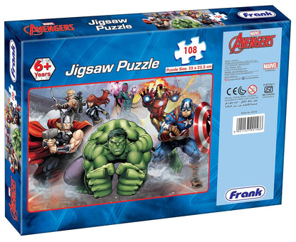 Arjoos | Frank Marvel Spider-Man Jigsaw Puzzle (108 Pieces) for Kids Above 6+ Years - Fun & Challenging Brain Booster Games - Educational Puzzle for Focus and Memory | Both Boys and Girls