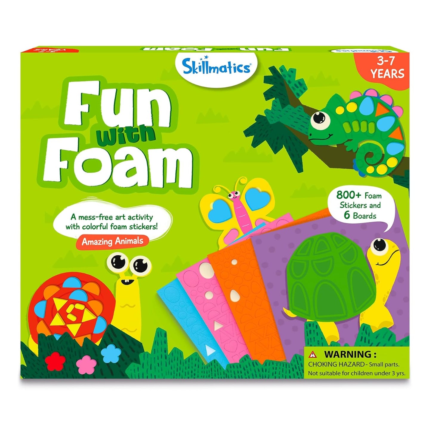 Arjoos | Fun With Foam : Amazing Animals - Art Activity | No Mess Sticker Art For Kids, Craft Kits, Diy Activity | Birthday Gifts for Kids - Age - 3+Years