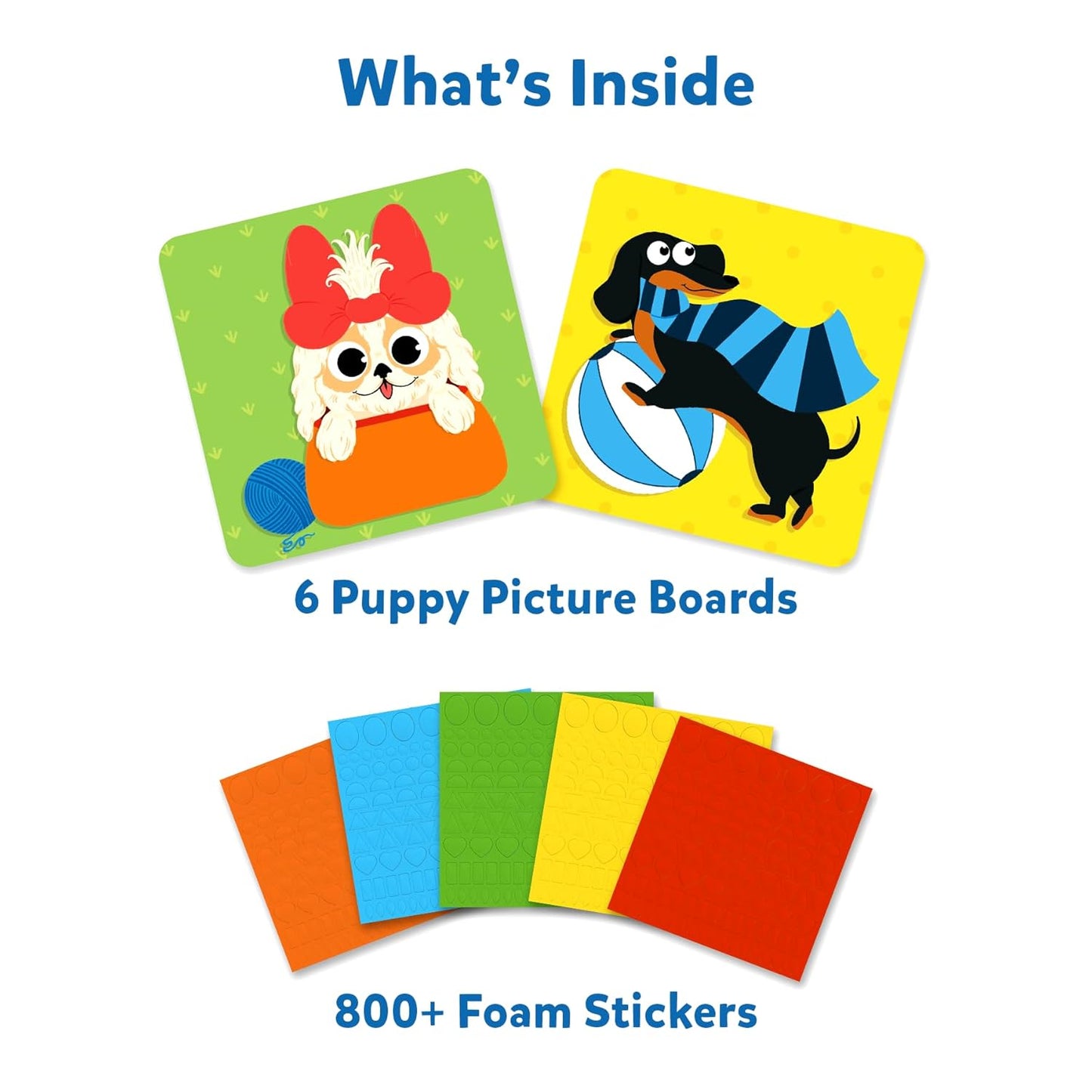 Arjoos | Fun With Foam : Puppies - Art Activity | No Mess Sticker Art For Kids, Craft Kits, Diy Activity | Birthday Gifts for Kids - Age - 3+Years