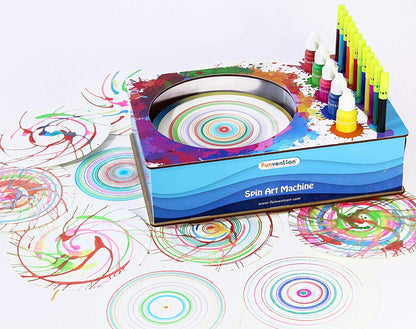 Arjoos | Funvention Spin Art Machine - DIY |  STEM Learning Kit |  Creative Art Maker for Kids |  Birthday Gifts For Kids - ( Ages - 8+ Years )