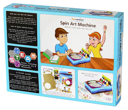 Arjoos | Funvention Spin Art Machine - DIY |  STEM Learning Kit |  Creative Art Maker for Kids |  Birthday Gifts For Kids - ( Ages - 8+ Years )