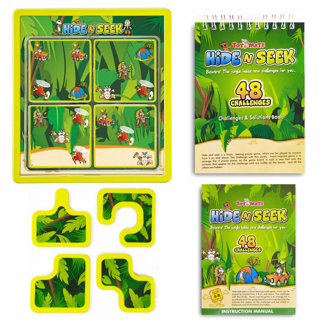 Arjoos | Hide & Seek Jungle- 48 Challenges | Jungle theme puzzle | Brain Teasing Puzzle Game For Kids  | Birthday Gift For Kids - ( Ages - 5+ Years )