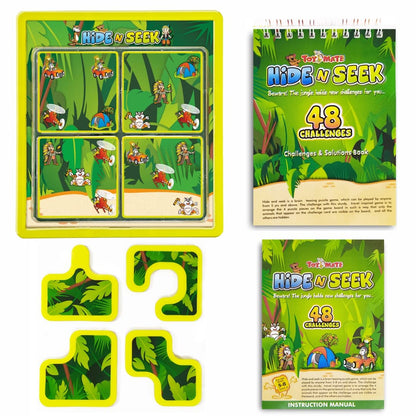 Arjoos | Hide & Seek Jungle- 48 Challenges | Jungle theme puzzle | Brain Teasing Puzzle Game For Kids  | Birthday Gift For Kids - ( Ages - 5+ Years )