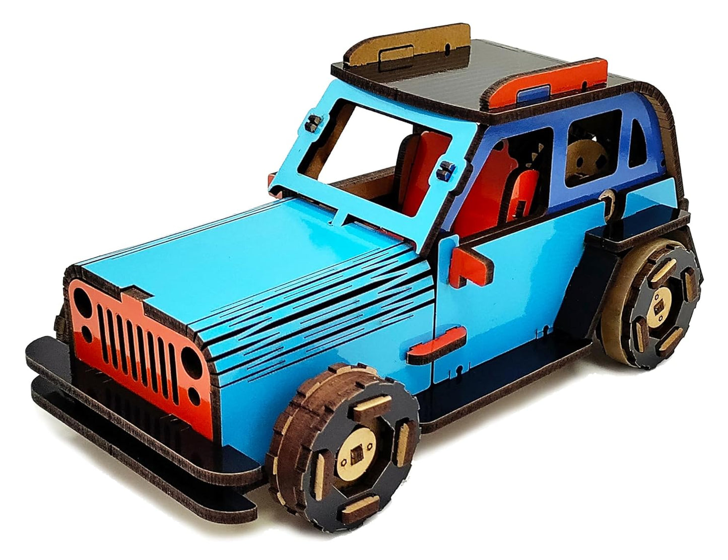 Arjoos | Jeep Car - DIY Functional Mechanical Model | 3D Puzzle STEM Learning Kit | Collectible Cars Building Kit with Working Wheels & Shocks | Birthday Gifts for Kids | (Ages 8+)